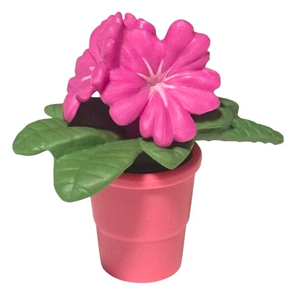 American Girl Doll Light Pink Garden FLOWER & PLANT POT 2PC Doll Accessory Set - Picture 3 of 6